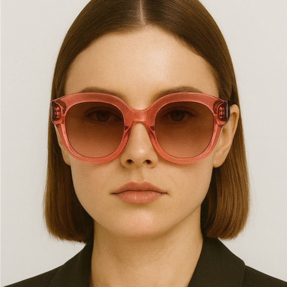 CELINE PINK BORDEAUX GRADIENT OVERSIZED ACETATE UNISEX SUNGLASSES CL40186I